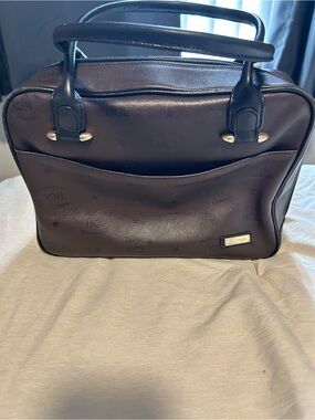 HCL Brown Satchel Tote with Front Slip Pocket